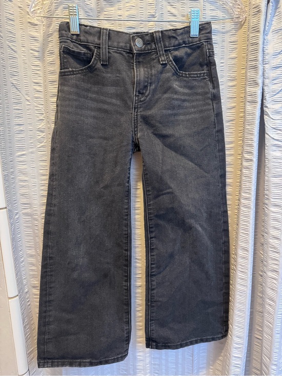 Old Navy Other - Old Navy girls size 7 High-Rise Baggy Wide-Leg jeans washed black/charcoal